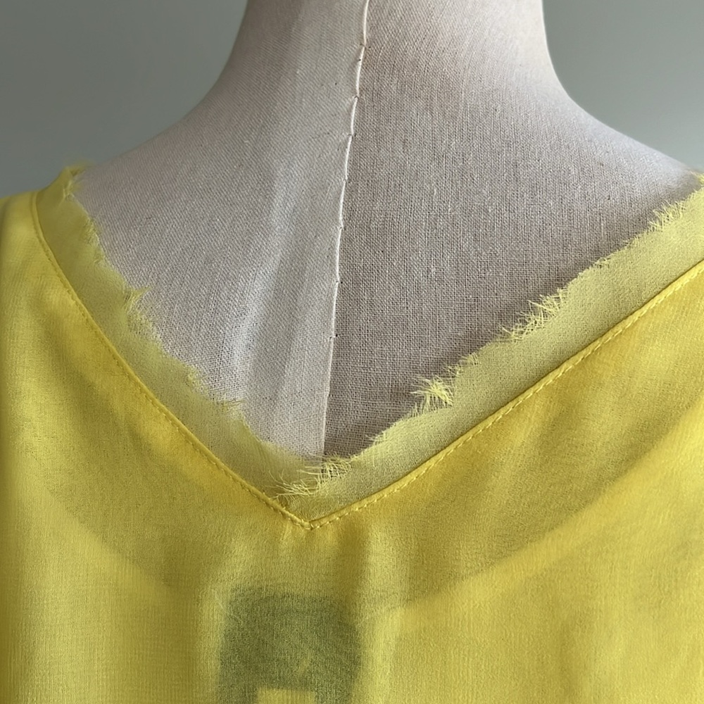 Greylin double V-neck yellow top - Picture 8 of 11